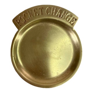 1960s Brass Pocket Change Tray For Sale