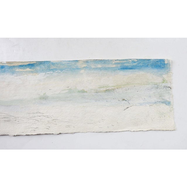 Contemporary 2008 George Turner Abstract Blue White Coastal Landscape Painting For Sale - Image 3 of 3