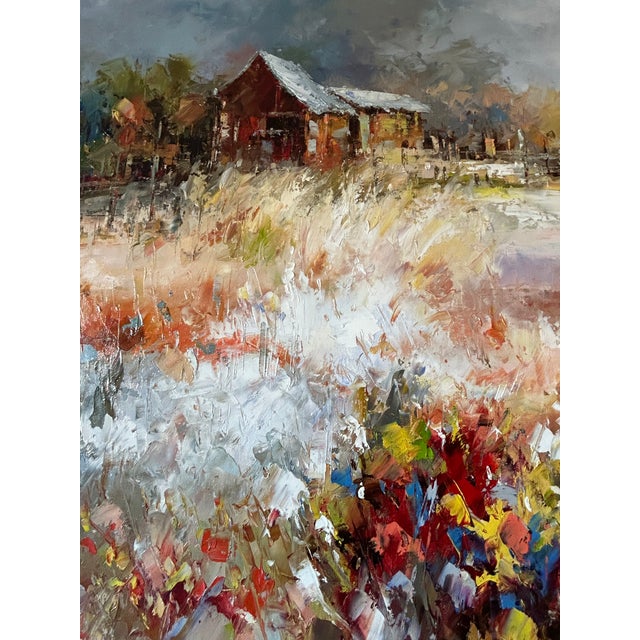 2000 - 2009 Original Large Framed Van Matino Oil Paiinting For Sale - Image 5 of 9