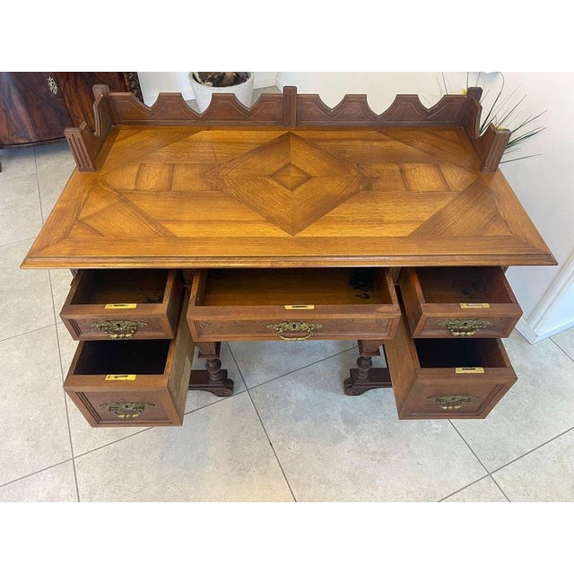 Wilhelminian Brown Desk Secretary For Sale - Image 9 of 18