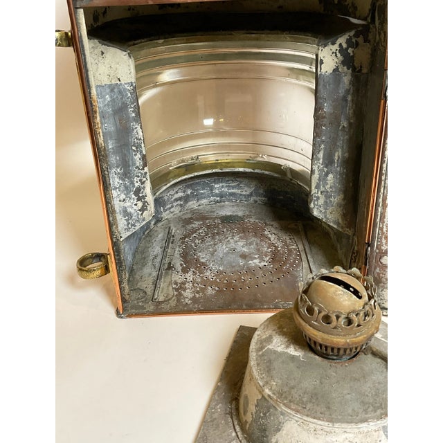 English Solid Copper French Ships Lantern For Sale - Image 3 of 11