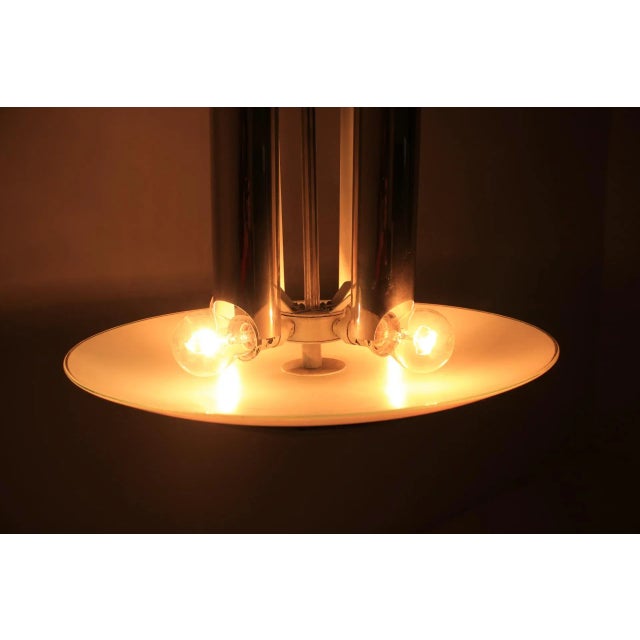 Glass Art Deco Chrome Pendant, 1930s For Sale - Image 7 of 9