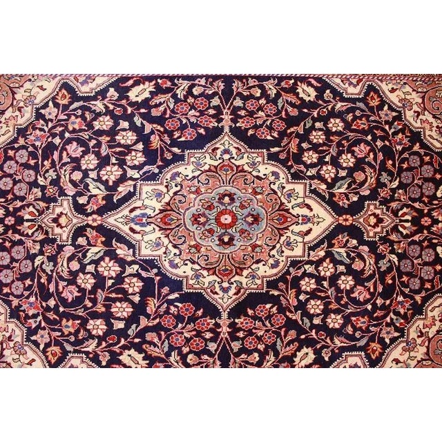 Maroon Middle Eastern Hand-Knotted Sarough Rug For Sale - Image 8 of 10