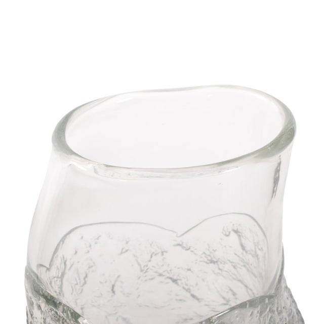 Portage Ice Clear Abstract Glass Vase- Medium For Sale In Chicago - Image 6 of 11