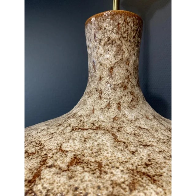 Mid-Century West German Stoneware Large Brutalist Lamp in the Style of Scheurich or Bay For Sale - Image 15 of 16