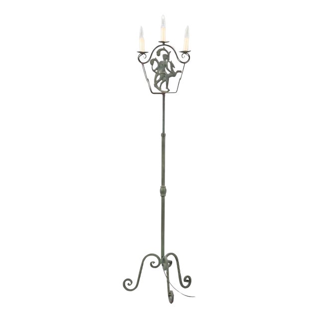 Swedish Grace Floor Lamp by Bjerkås, 1930s For Sale