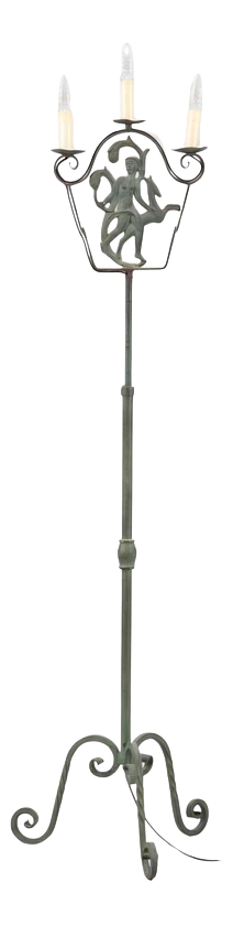 Swedish Grace Floor Lamp by Bjerkås, 1930s