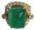 8.00 CTW Vintage Style Emerald & Diamond Halo Ring 18k Yellow Gold, Size 6 For Sale