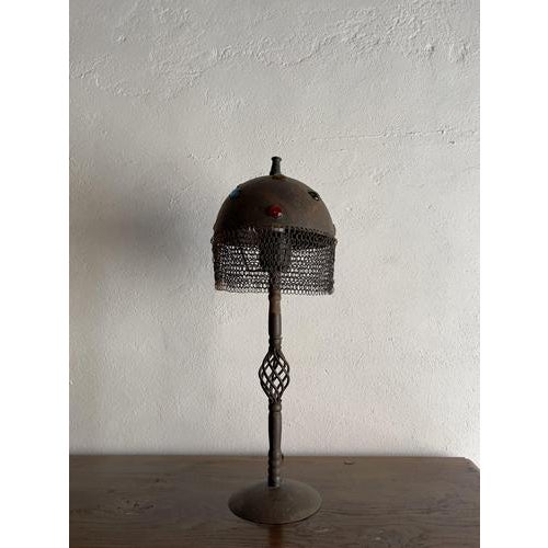 Brutalist Iron Chain Table Lamp, 1970s For Sale - Image 9 of 9