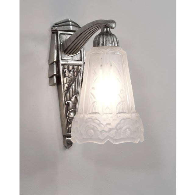 Metal Pair of 1930s Maynadier French Art Deco Wall Sconces - 3 Pairs Available For Sale - Image 7 of 12