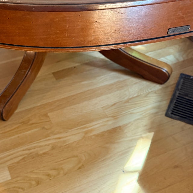Grange Expanding Oval Pedestal Dining Table For Sale In Washington DC - Image 6 of 10