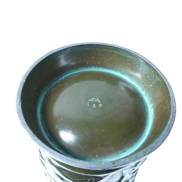 Metal Art Deco Vase 159 in Disco Metal by Just Andersen, Denmark, 1930s For Sale - Image 7 of 8