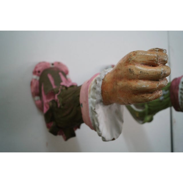 Vintage Italian Carved Wood Display Arms - A Pair For Sale In Philadelphia - Image 6 of 10