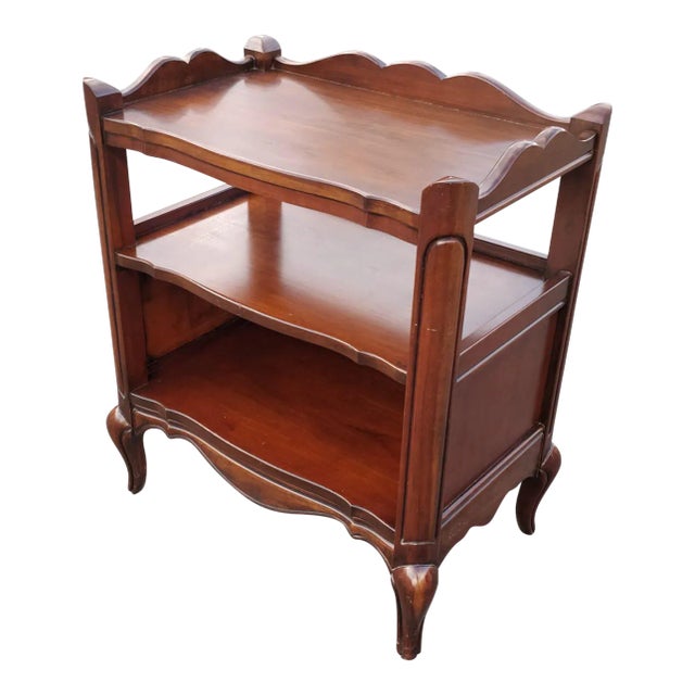 Mid 20th Century Vintage French Provincial Cherrywood Side Table For Sale