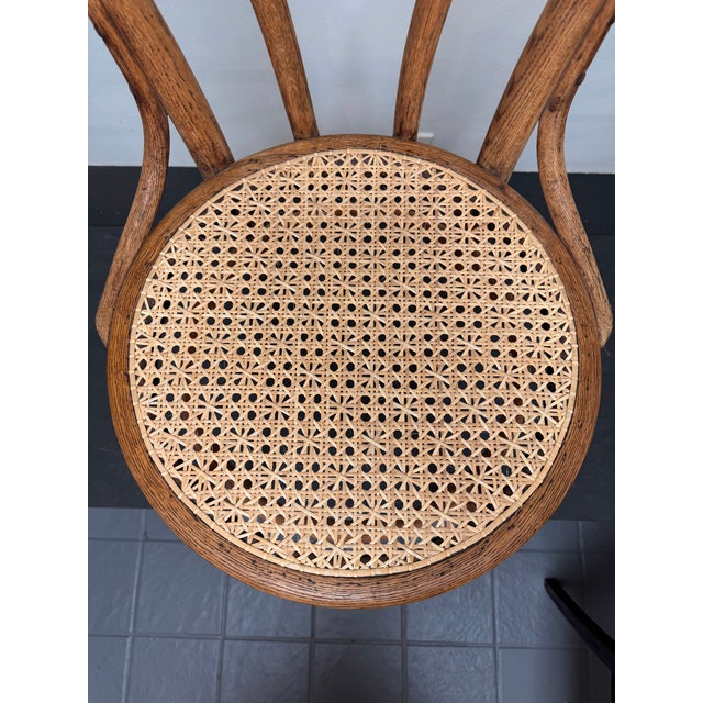 Bentwood Chair Hand Caned With Advanced Weave, Daisy and Button For Sale - Image 4 of 13