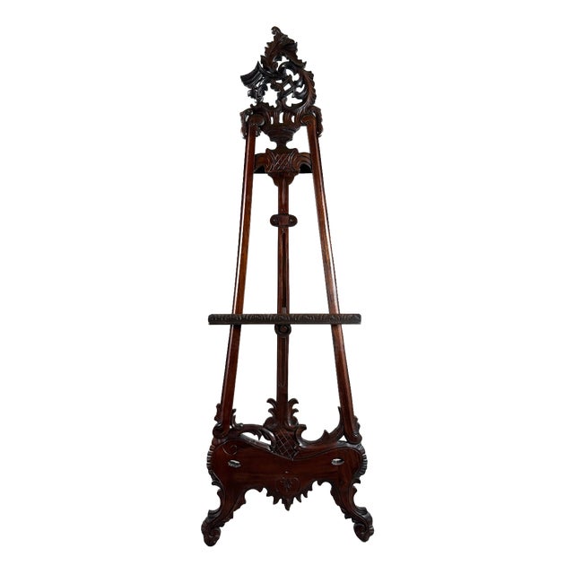 19th Century Carved Wooden Easel For Sale