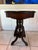 Brown Vintage Petite Inlaid Wood Accent Table With Tripod Base Federal Style For Sale - Image 8 of 15