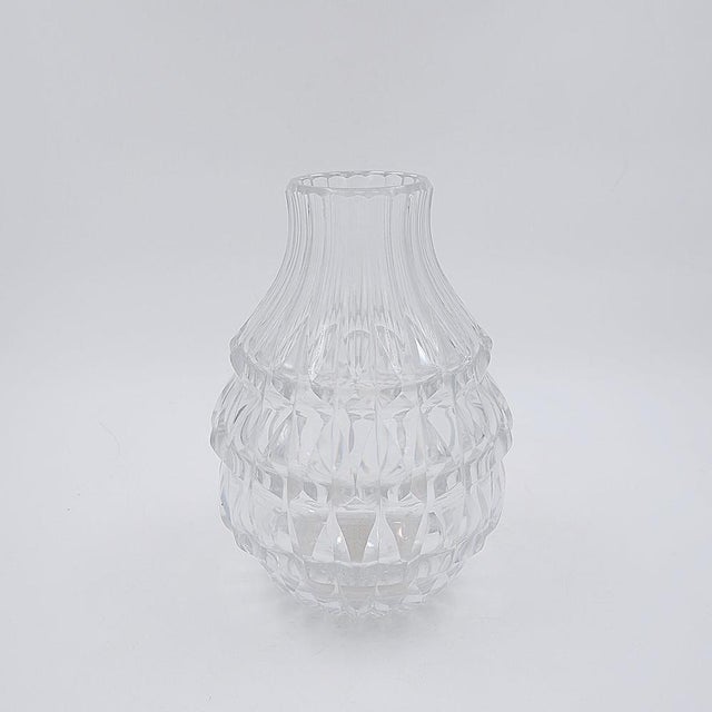 Vintage Model Artichoke Clear Crystal Vase from Val Saint Lambert, 1960 For Sale - Image 6 of 12
