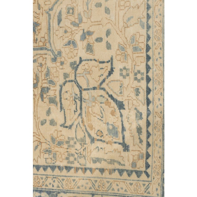 Vintage Circa 1940 Ivory Heriz Hand Knotted Rug, 9ft 11in X 13ft 9in For Sale - Image 12 of 12