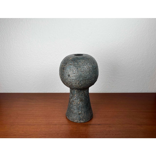 1980s Vintage Brutalist German Studio Pottery Vase from Gerhard Liebenthron, 1981 For Sale - Image 5 of 16