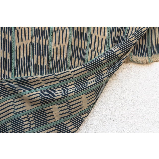 1970s Vintage Baoule African "Yamoussaukro" Ikat Throw For Sale - Image 5 of 6