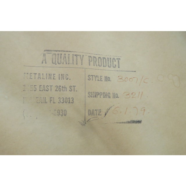 Chrome Bamboo Glass Top Dining Dinette Table With 4 Chairs on Casters 6289 For Sale - Image 15 of 18