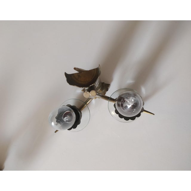Brass Wall Lamps with Cut Glass, Italy, 1950s, Set of 2 For Sale - Image 9 of 17