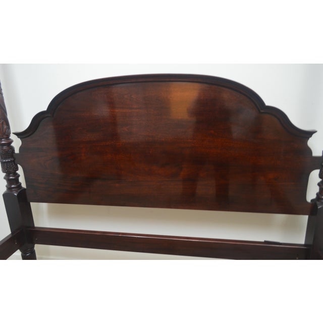 Red Stickley Williamsburg Collection King Poster Bed For Sale - Image 8 of 12