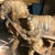 Vintage Mid-Century Chinese Hand-Carved Limestone Chariot Procession Sculpture - 2 Pieces For Sale - Image 4 of 12