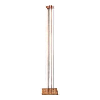 Large Bertoia Studios 24-Rod 'Star of Sound / B-2482' Copper & Brass Sculpture For Sale