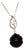 Carved Tahitian Pearl Necklace 18k White Gold 0.03 TCW Certified For Sale