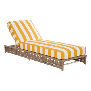 Callan Chaise Lounge, Heather Tan/Yellow Stripe For Sale