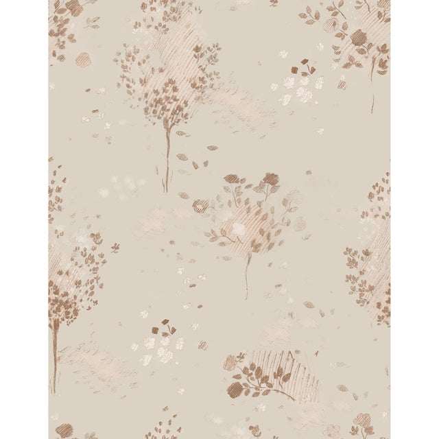 Art Deco Sample - Sepia Wallpaper by Paule Marrot in Rosy Brown For Sale - Image 3 of 3