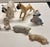 Vintage Miniature Ceramic Dogs Set/12 For Sale - Image 4 of 8