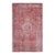 1970s Vintage Turkish Oushak Handmade Wool Cotton Red Area Rug For Sale