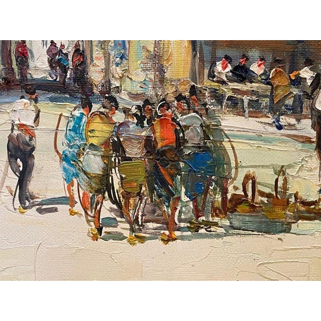 Maurice Barle, Market in Hyères in Provence, Oil Painting For Sale - Image 6 of 13