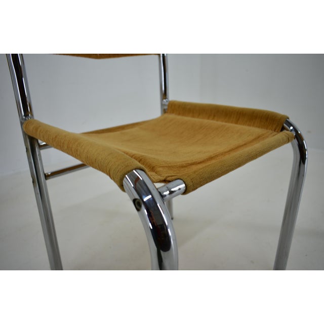 Chrome Dining Chairs attributed to Viliam Chlebo, Czechoslovakia, 1980s, Set of 4 For Sale - Image 6 of 17