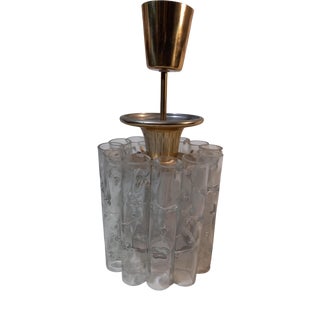 Mid-Century Pendant with 12 Glass Tubes from Doria Leuchten, 1970s For Sale