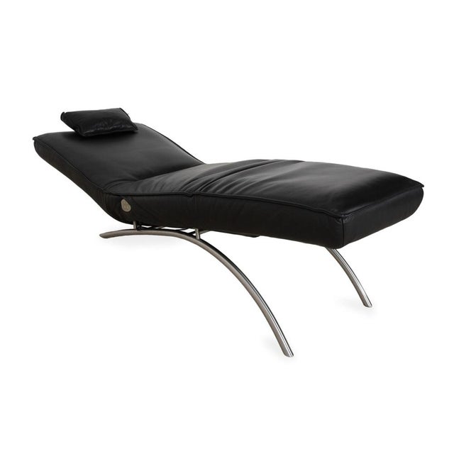 Jonas Lounger in Black Leather from Koinor For Sale - Image 5 of 16
