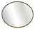 Art Deco Cut Glass and Brass Round Mirror, 1940s For Sale