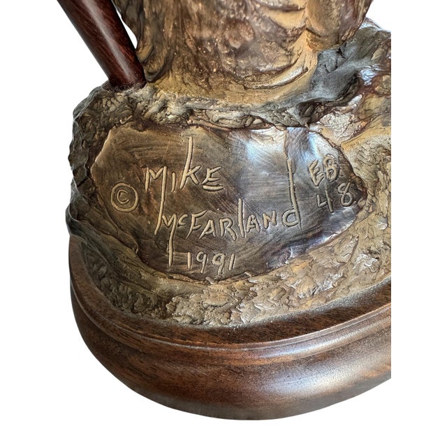 American 1990s Mike McFarland Bronze Pen Holder Sculpture For Sale - Image 3 of 7