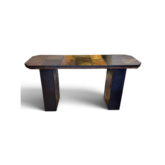 A striking Brutalist console table dating from the 1970s, crafted in South Africa and attributed to the influential Dutch...