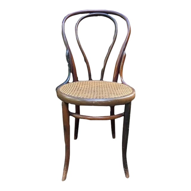 Early Jacob and Josef Kohn No. 30 Bentwood Cafe Chair With Caned Seat For Sale