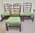 19th C. Georgian Set of 4 Pierced Ladder Back and Suede Leather Upholstered Dining Chairs For Sale - Image 10 of 11