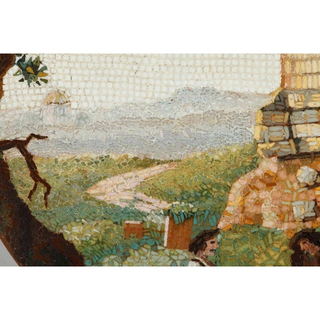 Round Micromosaic Depicting Mausoleum of Cecilia Metella on the Appian Way, Early 19th Century For Sale - Image 13 of 15