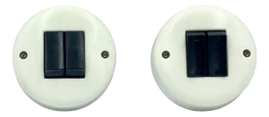 Bakelite Light Switches, 1940s, Set of 2