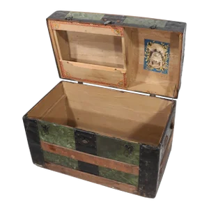 Diminutive Antique Dome Top Trunk C. 19th C.