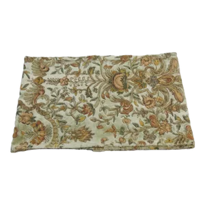 Antique Italian Green & Gold Silk Velvet Embroidered Textile Sash/Trim.
