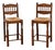 Vintage Bar Stools with Rush Seats, 1960s, Set of 2 For Sale
