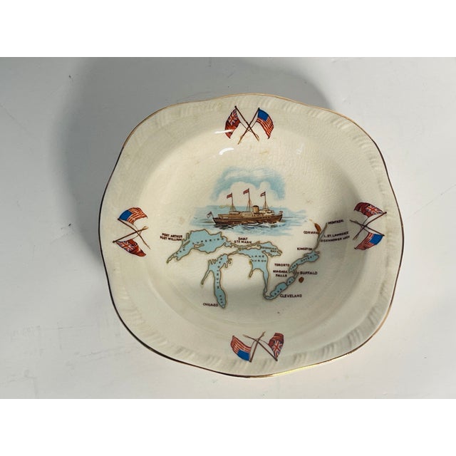 Vintage coastal British ceramic Catchall or ashtray.